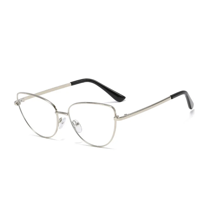 Pro Acme, высокое качество, металлическая оправа, кошачий глаз, очки, оправа для женщин, Ретро стиль, оптические компьютерные очки, очки по рецепту, PC1318 - Цвет оправы: C7 Silver