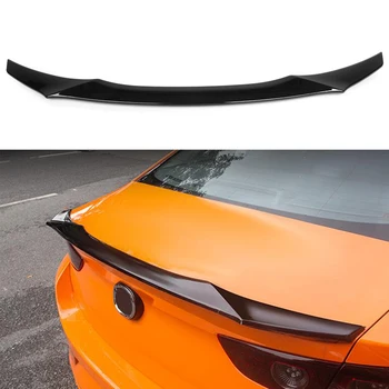 

Car Rear Tail Trunk Wing Spoiler Lip Cover Trim For Mazda 3 Axela 2019 2020 ABS Plastic Gloss Black