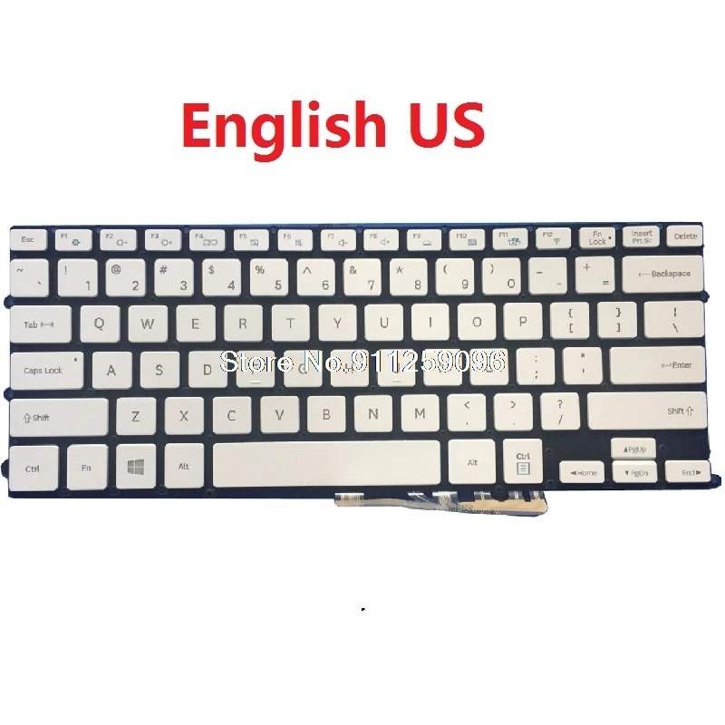 Teclado do Portátil com Retroiluminação para Samsung Inglês Eua Coréia Novo Np900x3l 900x3l 900x3j 900x3m kr Ba5904089a Ba59-04103a - Imagem 2