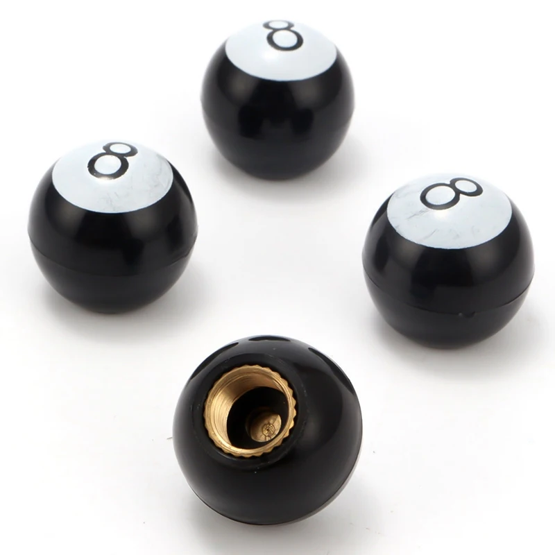 

2pcs/lot Bike Bicycle Accessories Billiards Black 8 Tire Valve Stems Cover Tire Valve Caps On Car Wheel Caps Dust Stems tools