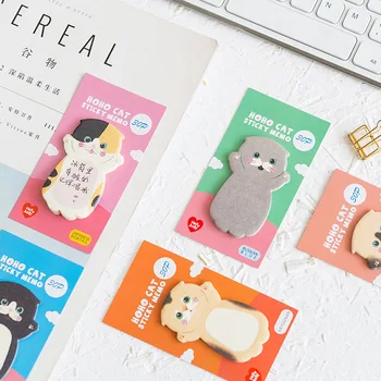 

Cartoon cute cat series N times post message note post-it student student account note paper