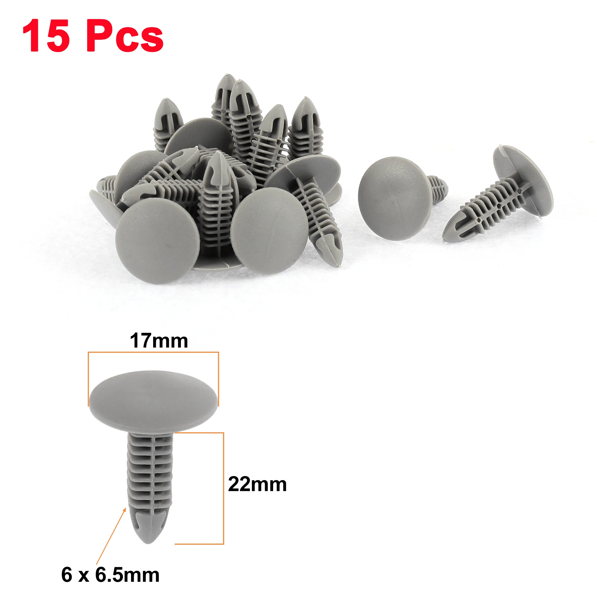 

X Autohaux 6x6.7mm 6x6.5mm 6x6mm Hole Plastic Rivets Fastener Door Buckle Clasp Rivet Trim Mat Clips 10/15/30/50 Pcs