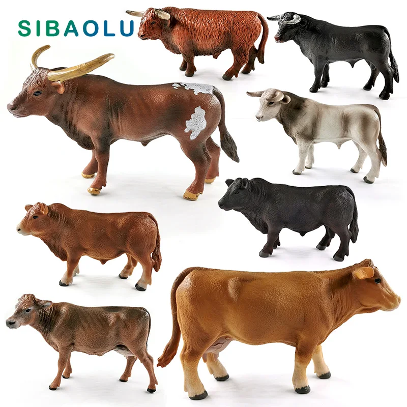 ファーム家禽かわいいシミュレーションミニ乳牛牛雄牛ふくらはぎプラスチック動物モデル置物玩具フィギュア家の装飾のギフト子供 おもちゃフィギュア 動物モデル子供のための Aliexpress