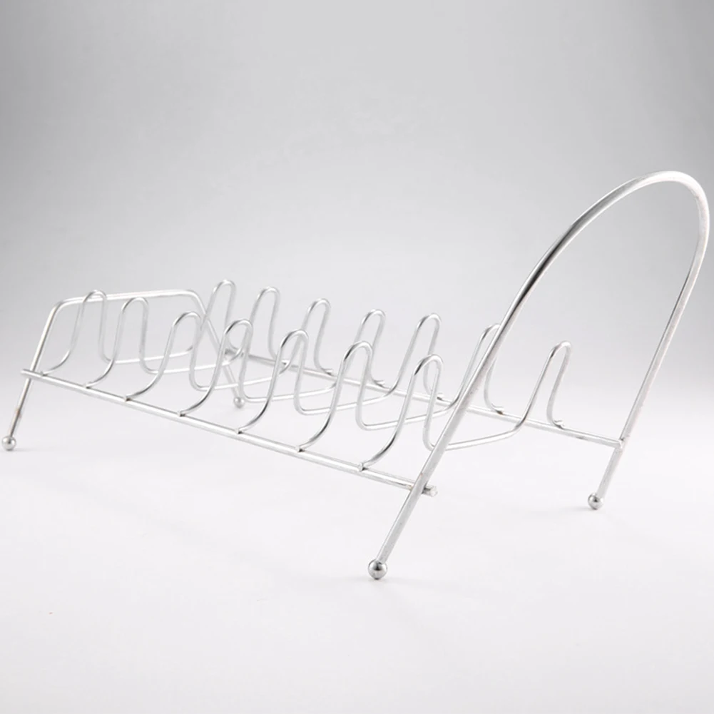 Bowl Storage Drying Stand Draining Sink Pot Lid Stainless Steel Holder 7Slots Pan Kitchen Dish Rack Plates Dry Stand Countertop