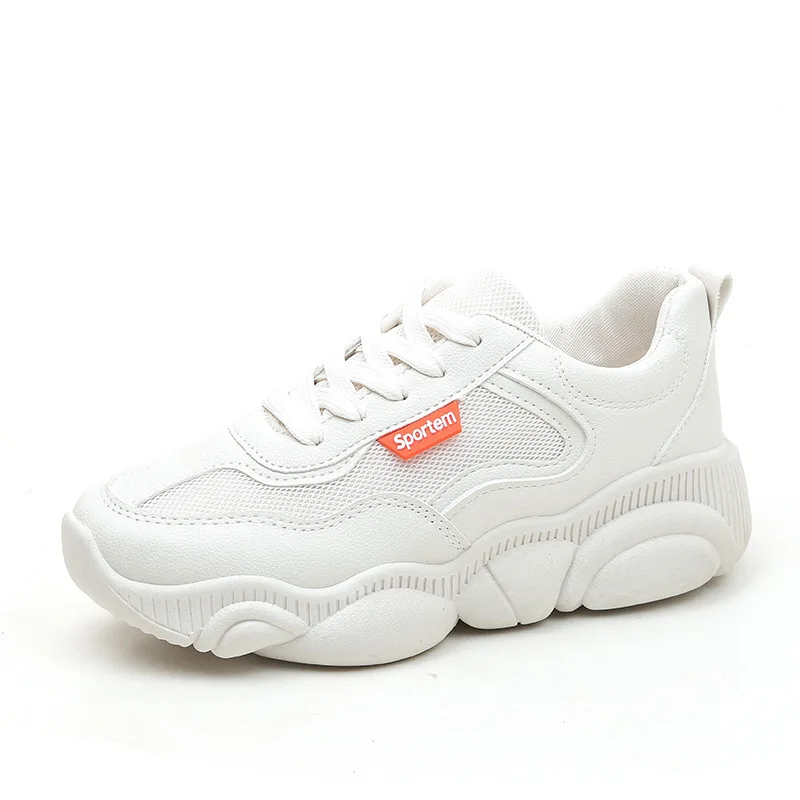 Beige Women's Sneakers New Korean Version With Breathable Bear Bottom old Shoes Super Fire Sports Shoes Female Small White Shoes Women - Цвет: Beige