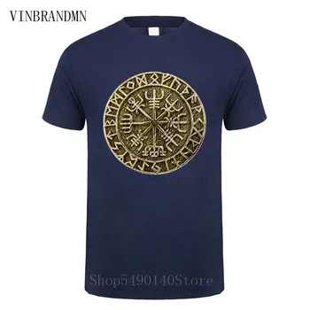 

Homme Totem Tops Vintage Runes Short Sleeve Tshirt Viking Valhalla Odin Men Crew Neck T Shirt Old Classic Retro T-Shirt Camiseta