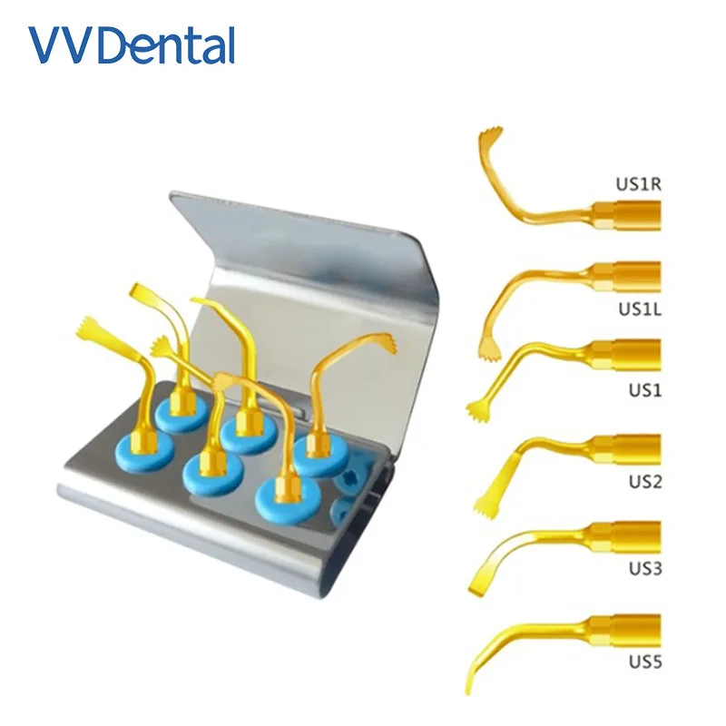 Vvdental Piezosurgery Kit Di Punte Per Il Taglio Delle Ossa Compatibile Con Woodpecker E Mectron Strumenti Chirurgici Dentali Us1R/Us1L/Us1/Us2/Us3/U