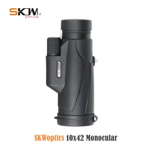 SKWOPTICS портативный супер монокулярный телескоп 10x42 BAK4 HD большой объектив Компактный телескоп мини