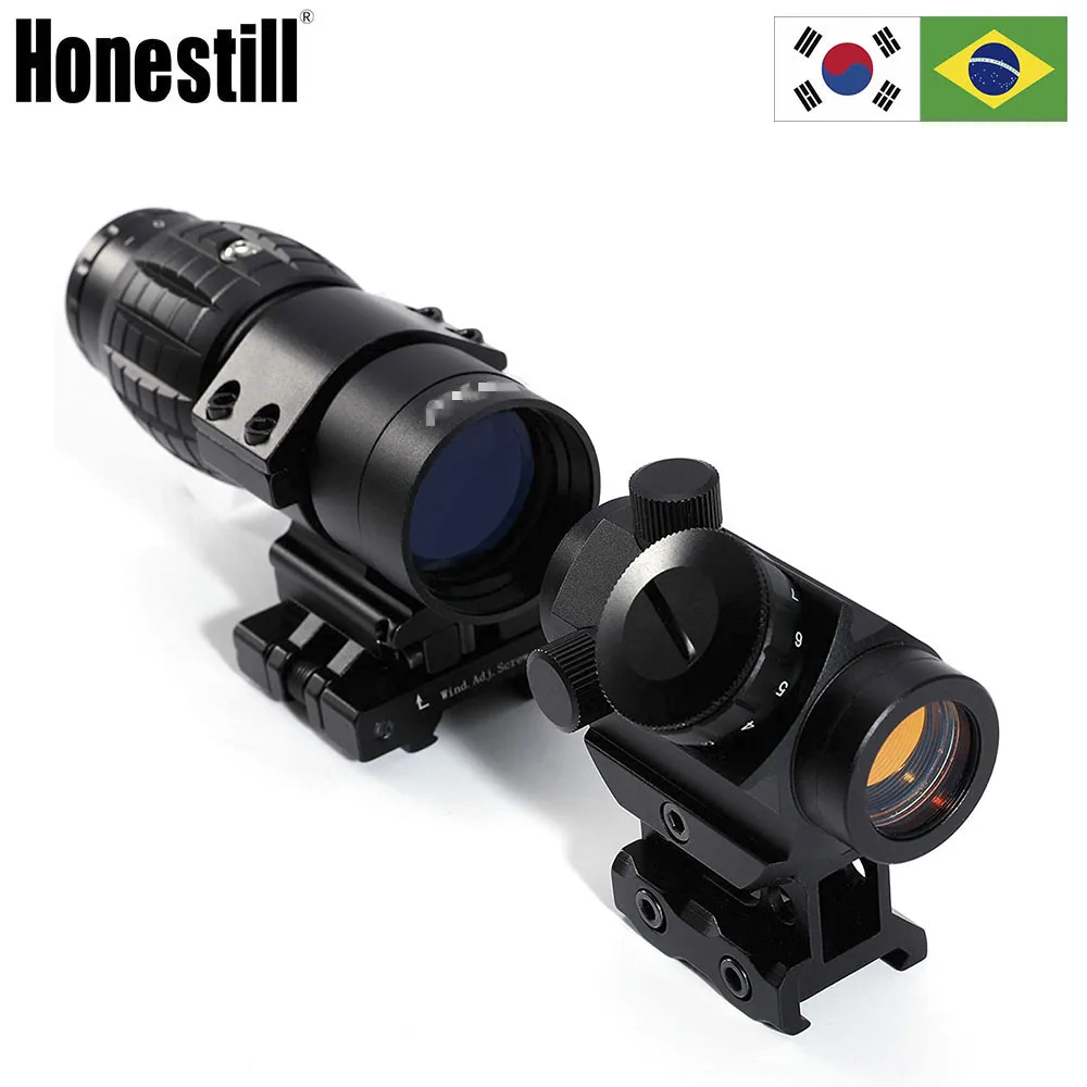 3X лупа прицел 3-4 MOA оптический голографический с 1X20 Red Dot Sight Combo для тактической