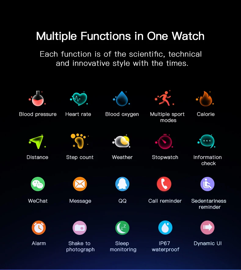 New Smart Watch Waterproof Blood Pressure Heart Rate Sport Smart Fitness Bracelet watch band intelligent Activity Tracker