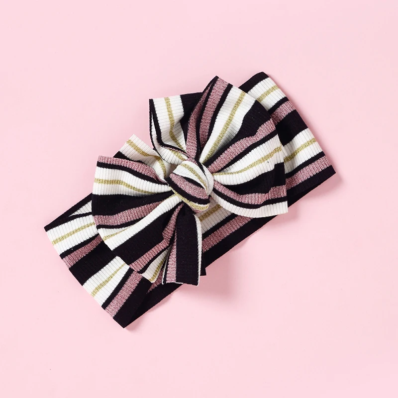 

1PCS Baby Bow Cross Headband Bow Stripe Elastic Headwrap Baby Girls Headbands Children Turban Hair Accessories