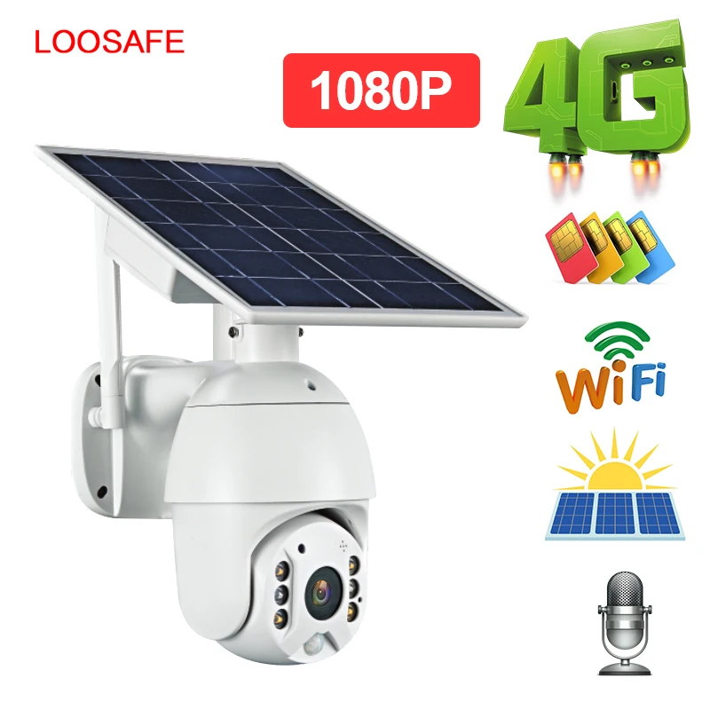 

HD IP Camera wifi Shell Solar Security Camera Outdoor Indoor Security with Solar Pane