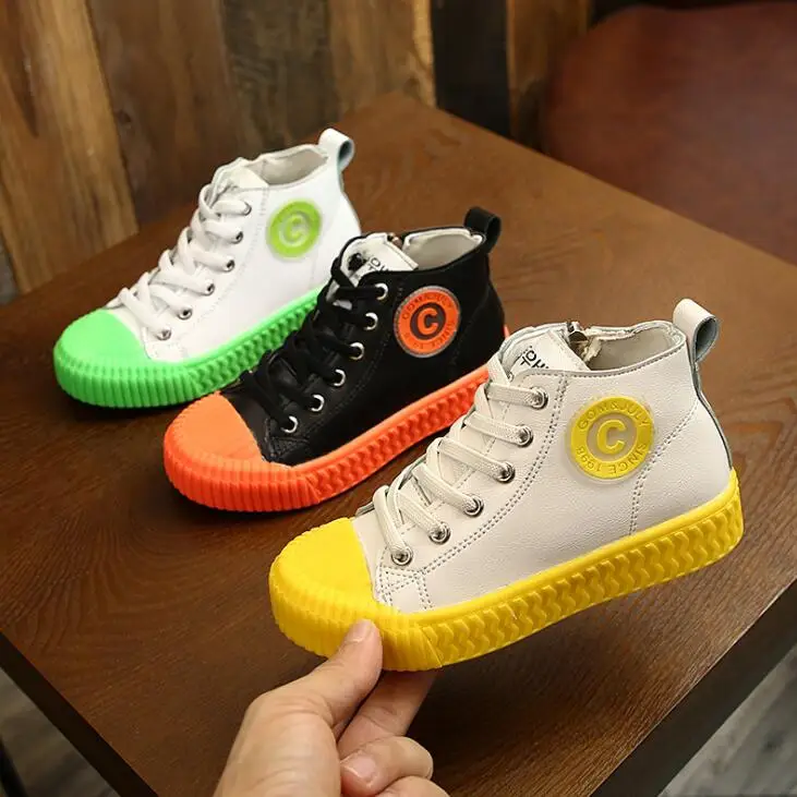 

New Autumn Kids Shoes Breathable Boys Girls Sport Shoes PU Leather Boots Child Casual Sneakers Baby Running Shoes Canvas Shoes