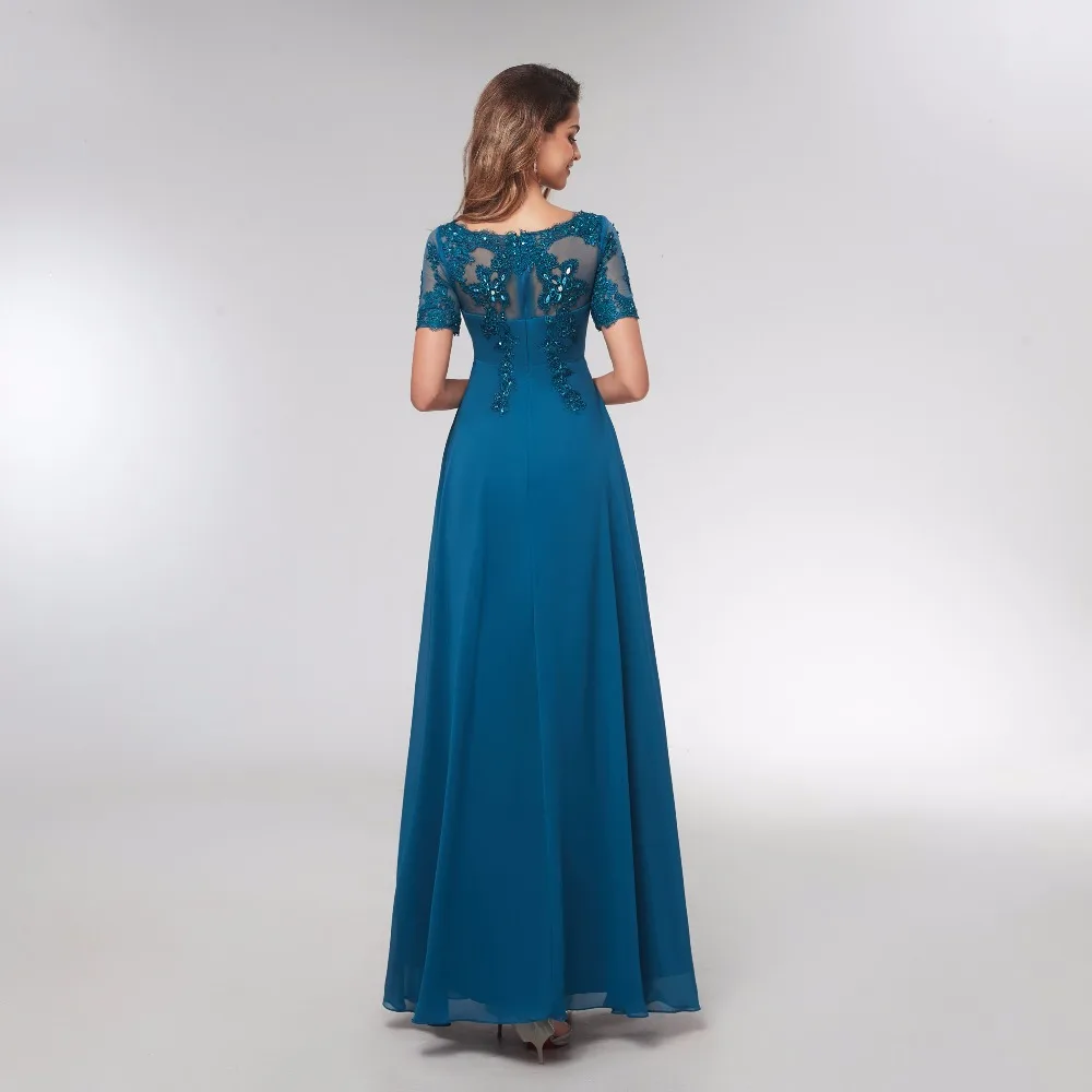 2019 женское шифоновое платье трапециевидной формы с коротким рукавом для мамы невесты Vestidos De Madrina De Boda Largos