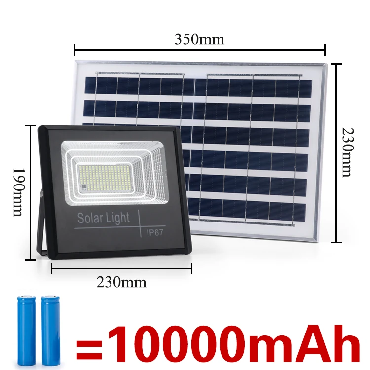 10000mAh LED Solar Light with Solar Panel IP67 Outdoor Spotlights Flood Lights Large Battery Capacity Solar Lamp Wall Projector solar ground lights Solar Lamps