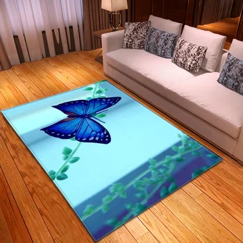 

Butterfly Carpet Bedroom Dining Room Floor Mat Door Mat Bathroom Non-slip Mat Bathroom Absorbent Pad Custom