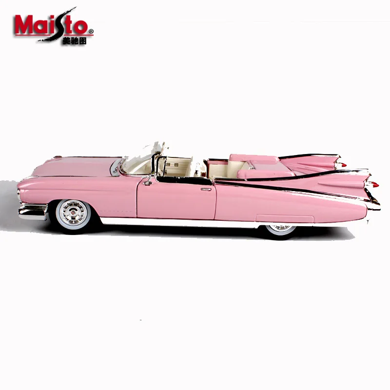 Модель автомобиля из 1:18 сплава, модель 1959 года, классический автомобиль Cadillac, можно открыть две двери, можно открыть переднюю крышку двигателя