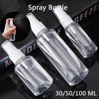 

Plastic 100/50/30ml Empty Spray Bottle for Travel Cosmetic Makeup Refillable Bottles Perfume Atomizer Containers Random Color