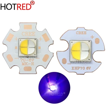 

20W 7070 LED 3V6V12V Bead replace XHP70.2 XHP50.2 Diode Emitter Chip Warm White Blue for Flashlight bike head motorcycle lamp