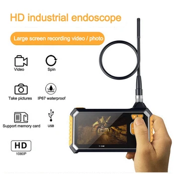 Online P30 Handhold Screen Endoscope Camera 4.3 Inch Industrial Handheld Borescope 8mm 2.0mp Inspection Snake Camera With 18650 Battery