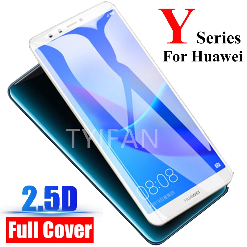 Защитная пленка из закаленного стекла чехол для телефона huawei y5 y6 y7 y9 prime 2019 2018 2017 y3