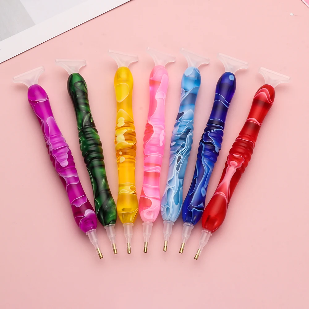 1 Set 5D Resin Diamond Painting Pen Point Drill Pens Embroidery DIY Accessories 