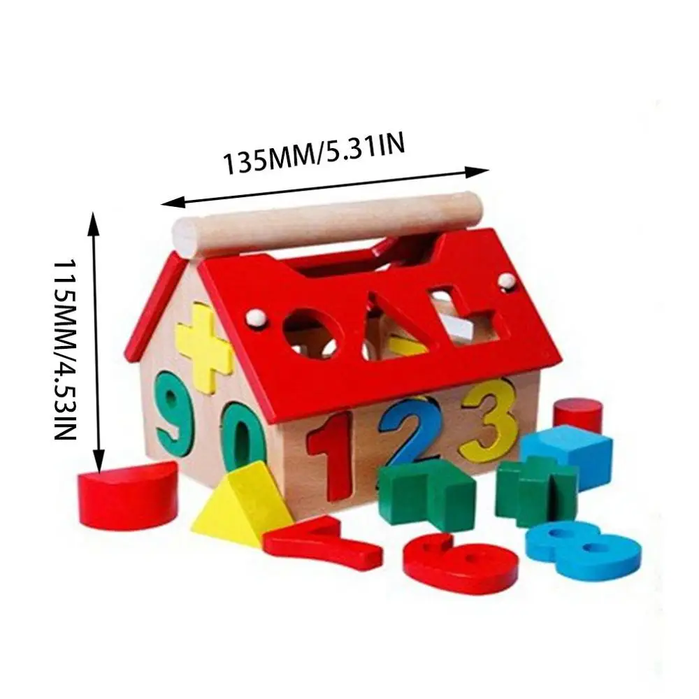 Детские Обучающие деревянные игрушки Цифровой дом Little Wisdom House милые цифровые пары для раннего развития игрушки