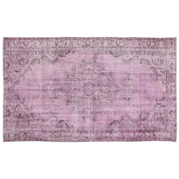 

Handmade Pink Vintage Overdyed Turkish Area Rug 178x302 Cm-5'10''X9'11''
