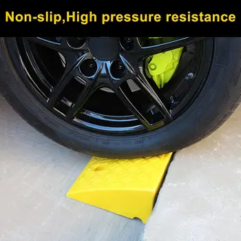 

2020 Hot Sale Auto Threshold Ramp Car Plastic Accessories Non-slip Portable Curb Ramp 6-8CM Height Textured Surface Dropshipping
