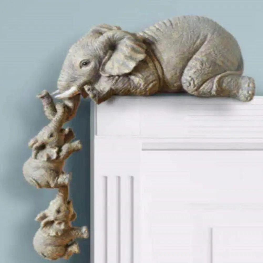 Details about   3 Piece Elephant Resin Decoration Sweet Figurine Home Animal Ornament Desktop 