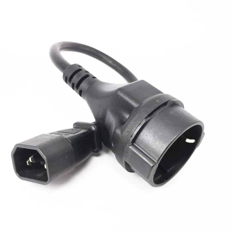 UPS PDU Power Extension Cord IEC 320 C14 Male To CEE7/4 European Female Adapter Cable 30cm