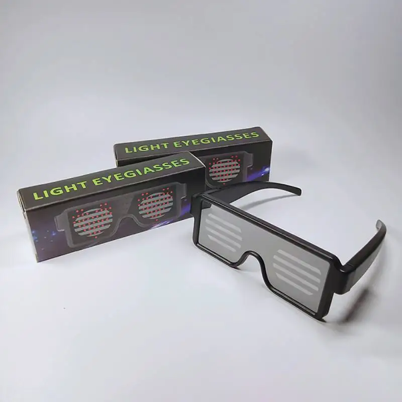 8 режимов быстрая вспышка светодиодный вечерние очки USB зарядка светящиеся очки товары для рождественской вечеринки освещение концертов игрушки