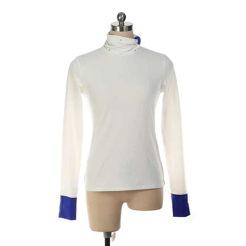 Women Adult Training Competition Figure Skating T shirt Patinaje Artistic Gymnastics Warm Fleece Top