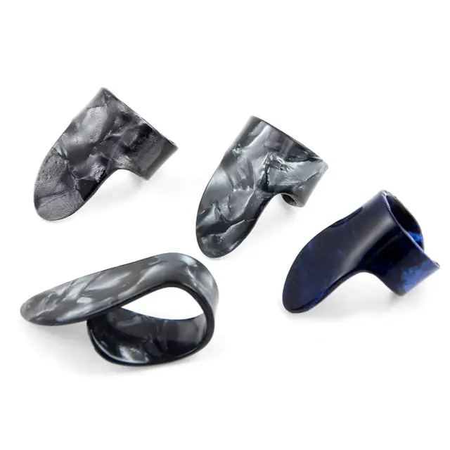 Set 4 Plettri Per Chitarra A Dito - Per Chitarra Acustica Ed Elettrica, Colorati Casuali