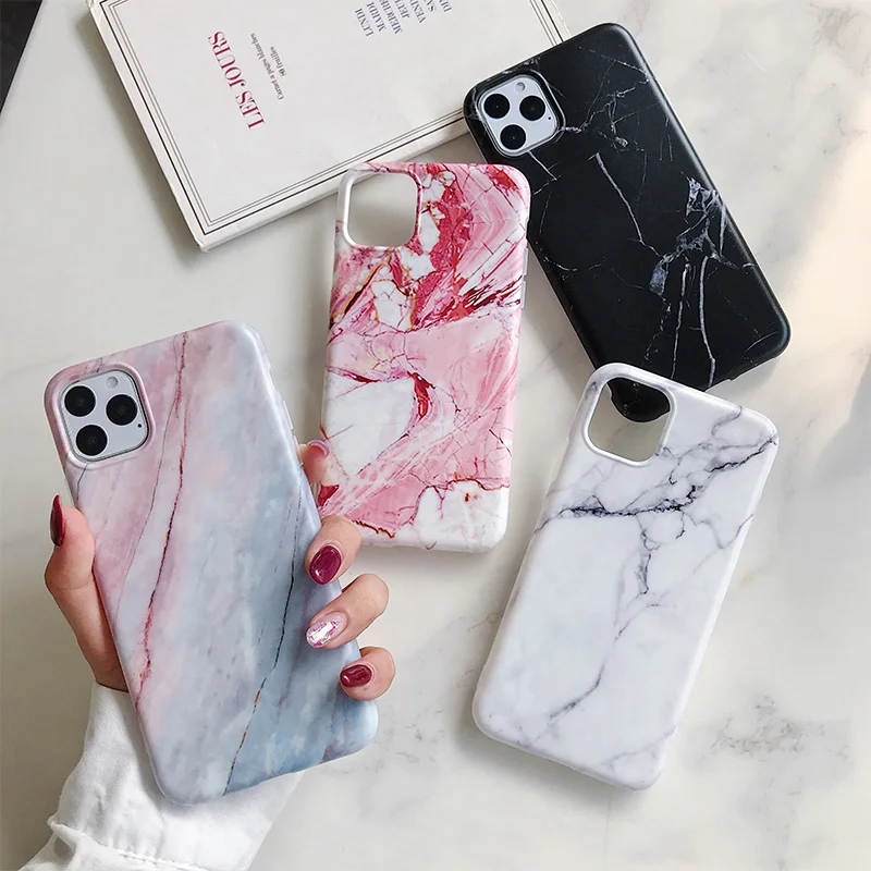 

Marble Case For iPhone 11 Pro Max Case Silicon Protective Bumper Coque For iPhone 6s 7 8 Plus X XS Max Phone Shell Back Cover