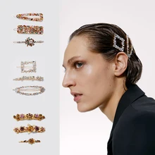 Новинка ZA, заколки для волос, женские роскошные трендовые заколки для волос с цветком, Кристальные жемчужные украшения для волос, новые элегантные вечерние заколки для невесты