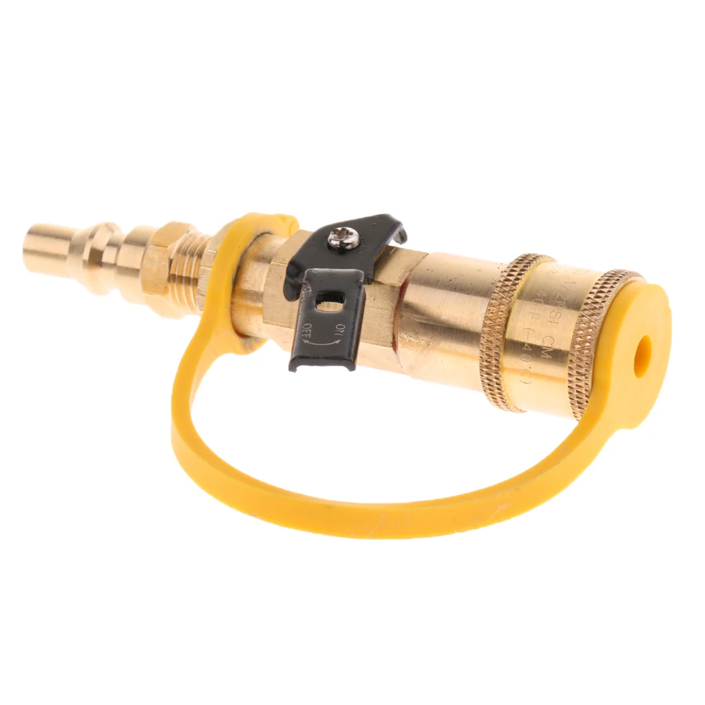 1/4'' Gas Quick Connect Adapter Fittings LP Propane Hose Quick Disconnect