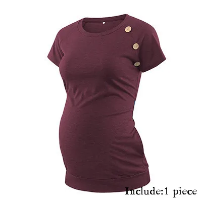 pic Комплект из 3 предметов; Одежда для беременных; Ropa Embarazada; футболка; топы; Футболка для беременных; повседневная одежда с оборками сбоку - Цвет: pic