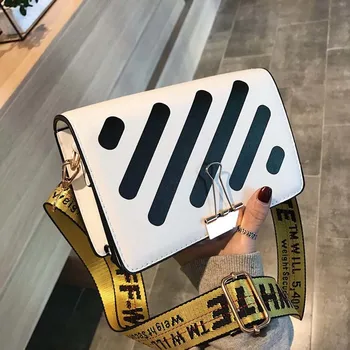 

Texture PU patent leather pouch chic summer simple broadband handbag 2019 new contrast color small square bag shoulder oblique