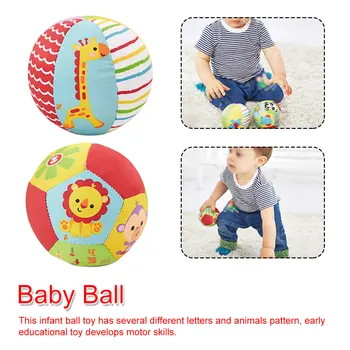 

Soft Stuffed Animal Cognition Toy Balls Baby Rattles Ball Toys Infant Babies Body Building Animal Ball