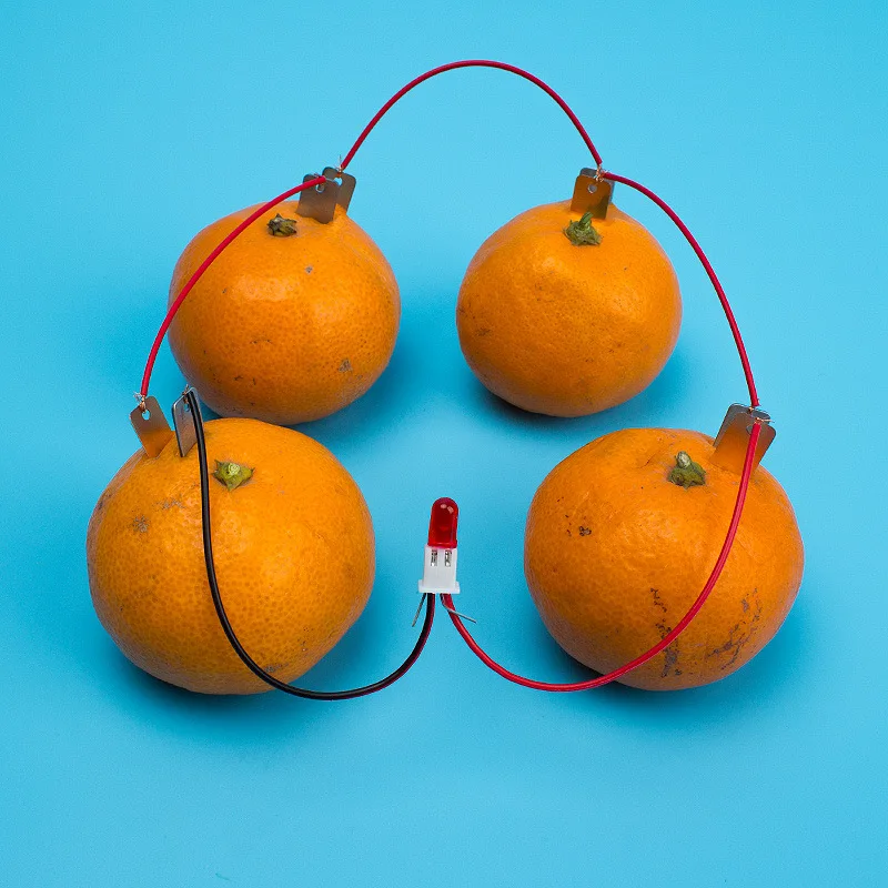 

DIY Potato Fruit Battery Science And Technology Experimental Zinc Copper Sheet Self-Made Power Generation Small Unisex Invention