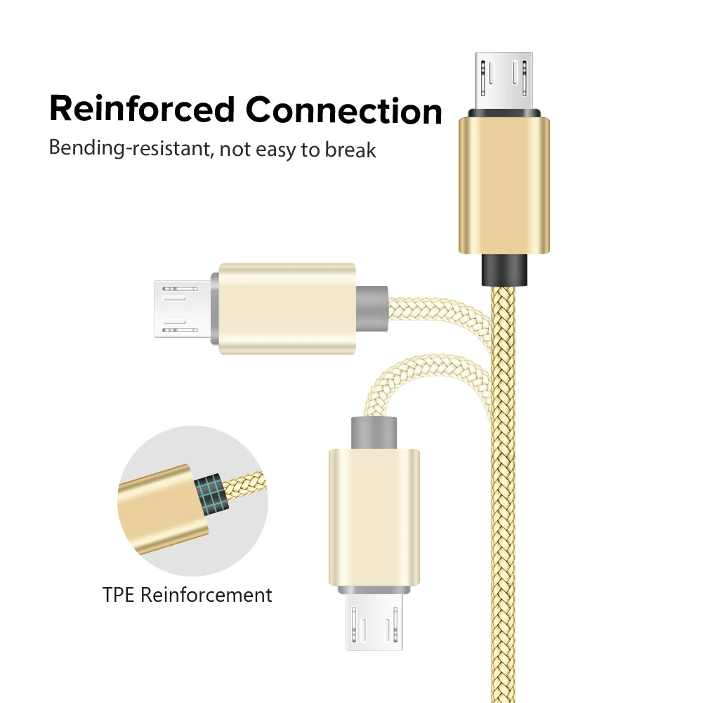 27 см 1 м 2 м 3 м 5 цветов нейлоновая оплетка Micro Usb кабель передачи данных для быстрой зарядки для samsung huawei Nokia Zte Google Nexus Xbox One PS4