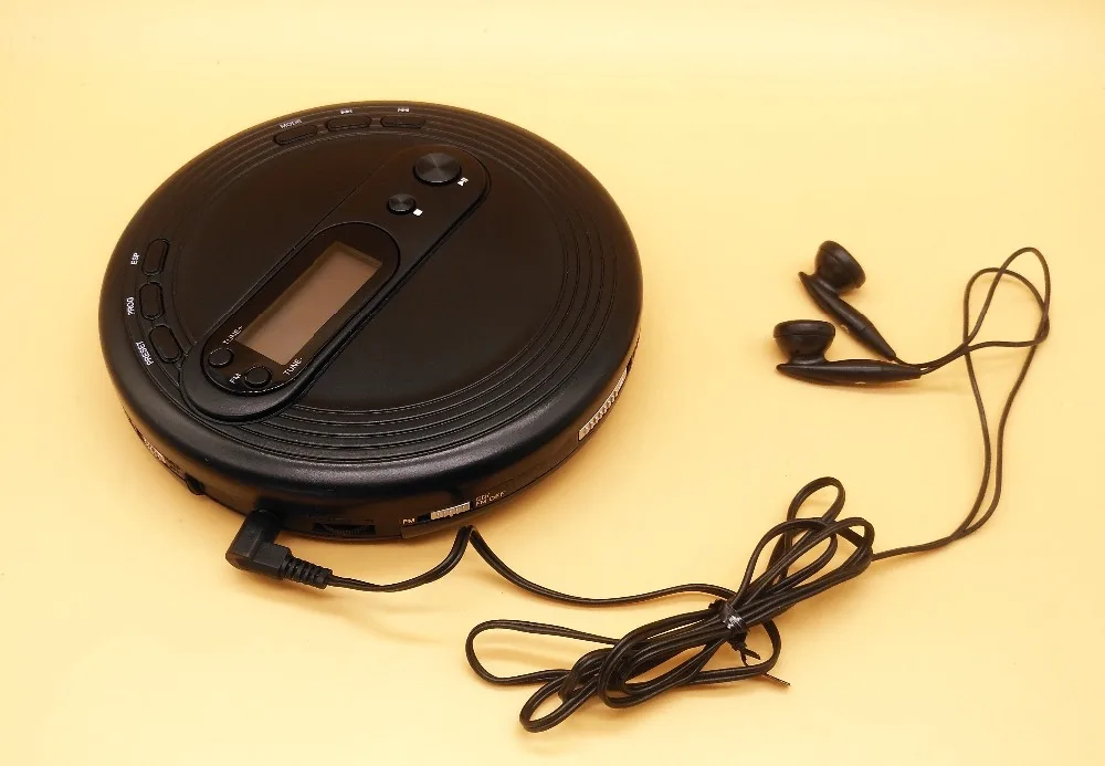 Портативный CD-плеер для аудио CD/CD-R с fm-радио защита от ударов/Skip Free/ESP Bass Boost system наушники