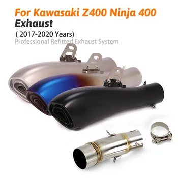

For 2017-2020 Kawasaki Z400 Ninja 400 Exhaust Pipe Slip On Motorcycle 51mm Escape Mid Tail Pipe Removable DB Killer Muffler