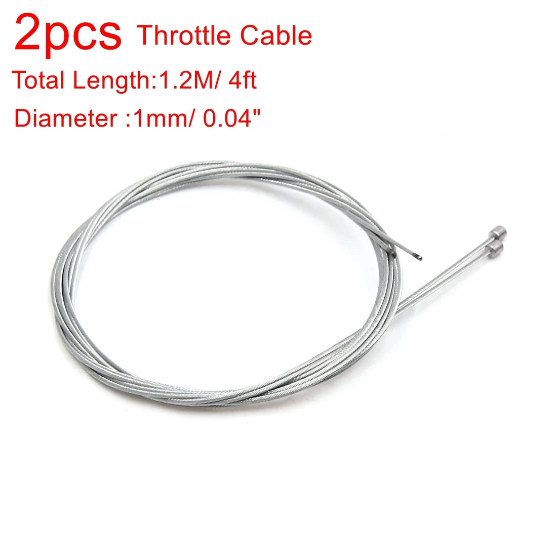 10 Pcs 2M Length 1.55mm Dia Steel Flexible Motorcycle Throttle Clutch Cable Wire