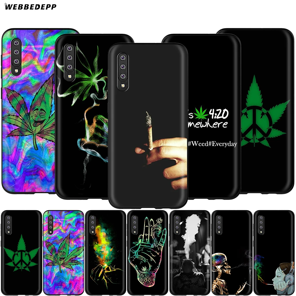 Webbedepp чехол для сигарет с марихуаной Samsung Galaxy A3 A5 A6 Plus A7 A8 A9 J6 M20 A10S A20S A30S A40S A50S |
