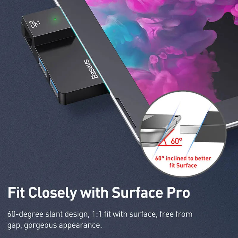 Baseus USB C концентратор USB 3,0 HDMI RJ45 3,5 мм аудио адаптер для поверхности Go Pro 6 мульти USB-C type C концентратор Ethernet USB разветвитель