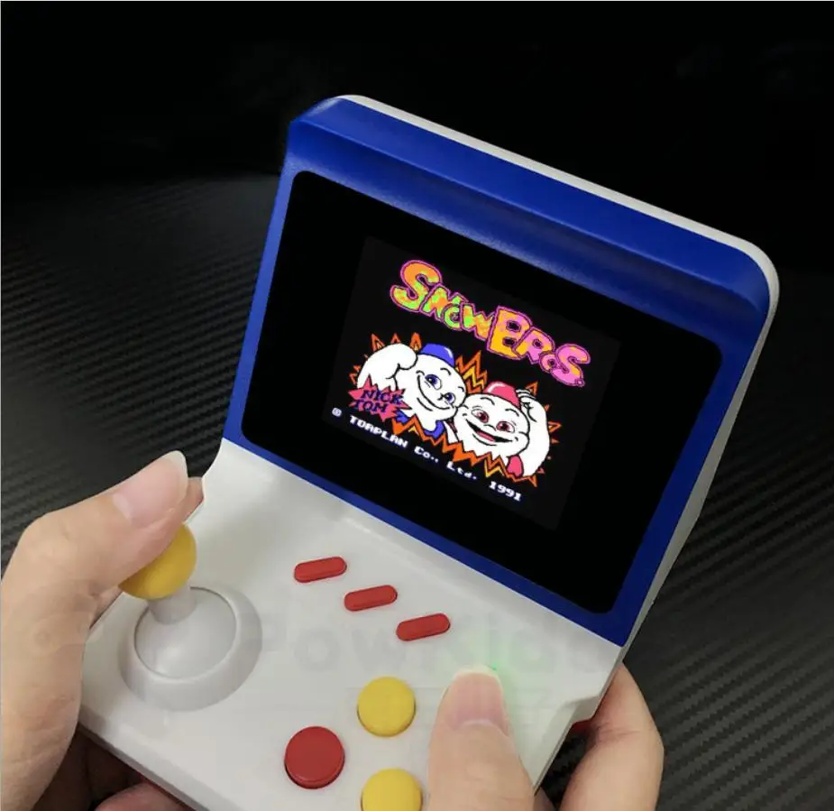 Powkiddy Ретро А5 джойстик игровая консоль встроенный в 600 Игры Поддержка двойной игры ТВ выход 8 бит FC игровая система - Цвет: Blue