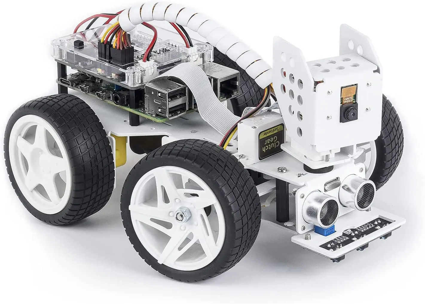 SunFounder Raspberry Pi Smart Video Robot Car Kit for Raspberry Pi, Supports Ezblock/Python Code Control and Web Control