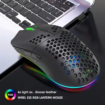 

T66 2.4G Wireless Mouse RGB Lighting Built-in Battery Hole Mouse Is Suitable For PC Laptop Gamer Wireless Peripherals